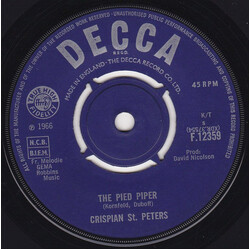 Crispian St. Peters The Pied Piper USED VINYL 7INCH 45 RPM SINGLE
