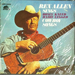 Rex Allen Sings Boney Kneed Hairy Legged Cowboy Songs Vinyl LP USED