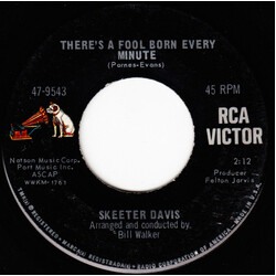 Skeeter Davis There's A Fool Born Every Minute USED VINYL 7INCH 45 RPM SINGLE