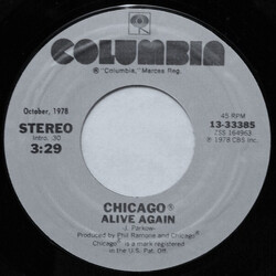 Chicago (2) Alive Again / No Tell Lover USED VINYL 7INCH 45 RPM