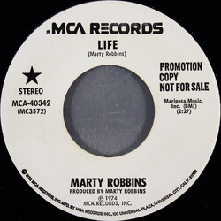 Marty Robbins Life Vinyl 7" USED