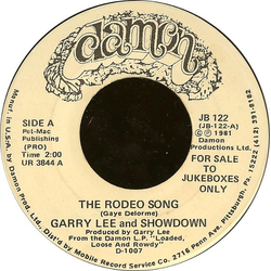 Garry Lee / Showdown (4) The Rodeo Song / Cajun Boogie Vinyl 7" USED