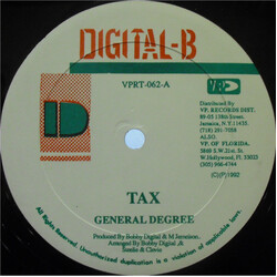 General Degree / Ken Boothe Tax / All The Way USED VINYL 12INCH