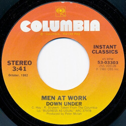 Men At Work Down Under USED VINYL 7INCH 45 RPM SINGLE REISSUE
