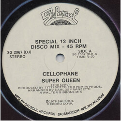 Cellophane (2) Super Queen / Dance With Me (Let's Believe) USED VINYL 12INCH 45 RPM PROMO STEREO