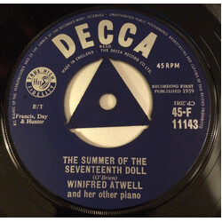 Winifred Atwell The Summer Of The Seventeenth Doll / Hawaiian Cha Cha USED VINYL 7INCH 45 RPM