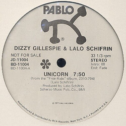 Dizzy Gillespie / Lalo Schifrin Unicorn VINYL 12" USED
