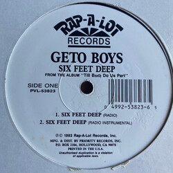 Geto Boys Six Feet Deep VINYL 12" USED