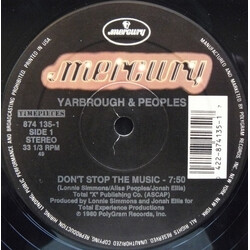 Yarbrough & Peoples / The Gap Band Don't Stop The Music / Outstanding USED VINYL 12INCH 33 S RPM REISSUE