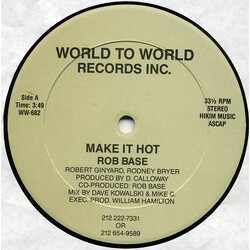 Rob Base Make It Hot USED VINYL 12INCH 33 S RPM