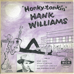 Hank Williams With His Drifting Cowboys "Honky-Tonkin'" Vol. 2 USED VINYL 7INCH 45 RPM EP