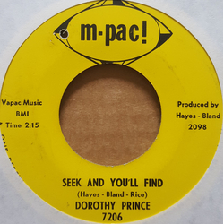 Dorothy Prince Seek And You'll Find / If I Could Live My Life Vinyl 7" USED