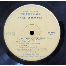Ralph Carmichael For Pete's Sake USED VINYL 7INCH 33 S RPM EP
