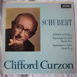 Franz Schubert / Clifford Curzon Sonata In D, Op.53 / Impromptu In G Flat, Op.90 No.3 / Impromptu In A Flat, Op.90 No.4 Vinyl LP USED