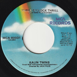 Kalin Twins Three O'Clock Thrill / When USED VINYL 7INCH 45 RPM SINGLE REISSUE REPRESS