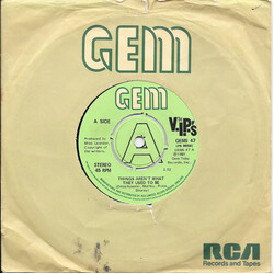 The V.I.P.'s Things Aren't What They Used To Be USED VINYL 7INCH 45 RPM SINGLE PROMO