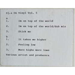 Various D.J.'s On Vinyl Vol. 5 Vinyl 12" USED