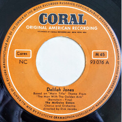 McGuire Sisters Delilah Jones / Picnic USED VINYL 7INCH 45 RPM