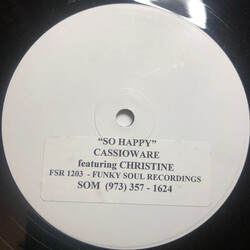 Cassio Ware So Happy USED VINYL 12INCH 33 S RPM PROMO WHITE LABEL