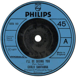 Carlo Santanna I'll Be Seeing You USED VINYL 7INCH 45 RPM
