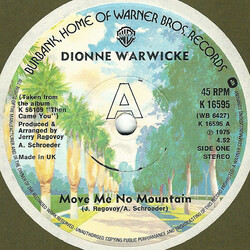 Dionne Warwick Move Me No Mountain USED VINYL 7INCH 45 RPM SINGLE