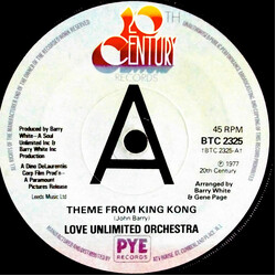 Love Unlimited Orchestra Theme From King Kong USED VINYL 7INCH 45 RPM SINGLE PROMO