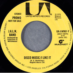 J.A.L.N. Band Disco Music / I Like It USED VINYL 7INCH 45 RPM PROMO STYRENE STEREO MONO