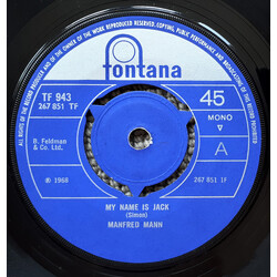 Manfred Mann My Name Is Jack / There Is A Man USED VINYL 7INCH SINGLE MONO 45 RPM
