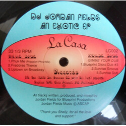 Jordan Fields An Exotic  EP USED VINYL 12INCH EP 33 S RPM