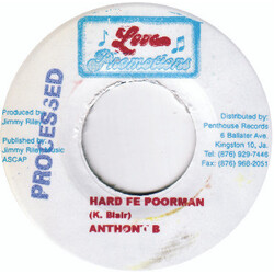 Anthony B Hard Fe Poorman USED VINYL 7INCH