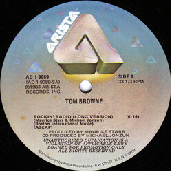 Tom Browne Rockin' Radio USED VINYL 12INCH 33 S RPM PROMO