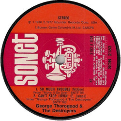 George Thorogood & The Destroyers So Much Trouble VINYL 7" USED
