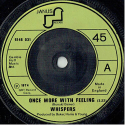 The Whispers Once More With Feeling USED VINYL 7INCH 45 RPM
