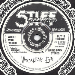 Wreckless Eric Whole Wide World USED VINYL 7INCH 45 RPM