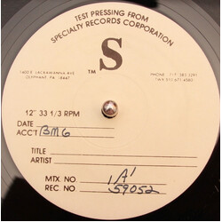Frankie Bones My Peak USED VINYL 12INCH 33 S RPM TEST PRESSING STEREO