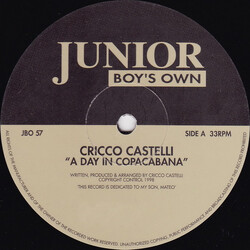 Cricco Castelli A Day In Copacabana USED VINYL 12INCH 33 S RPM