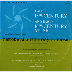 Archibald T. Davison / Willi Apel / The University Of Chicago Collegium Musicum / Howard M. Brown / The Southern Illinois University Collegium Musicum