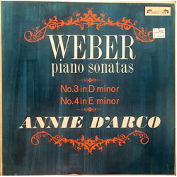 Carl Maria von Weber / Annie d'Arco Piano Sonatas No. 3 In D Minor, No. 4 In E Minor Vinyl LP USED