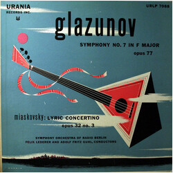 Alexander Glazunov / Nikolai Myaskovsky / Rundfunk-Sinfonieorchester Berlin Symphony No.7 in F Major, Op.77 / Lyric Concertino in G Major, Op.32 No.3 