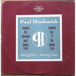 Paul Hindemith Sonata For Clarinet And Piano (1939), Sonata No.3 For Piano (1936) Vinyl LP USED