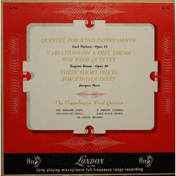 Carl Nielsen / Eugène Bozza / Jacques Ibert / Wind Quintet Of The Royal Orchestra Of Copenhagen Quintet For Wind Instruments / Variations On A Free Th