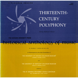 Archibald T. Davison / Willi Apel / The University Of Chicago Collegium Musicum / Howard M. Brown / The University Of Kentucky Collegium Musicum / Wes