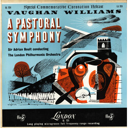 Ralph Vaughan Williams / Sir Adrian Boult / The London Philharmonic Orchestra A Pastoral Symphony Vinyl LP USED