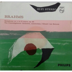 Johannes Brahms / Concertgebouworkest / Eduard van Beinum Symphonie Nr. 4 in E Minor Op. 98 Vinyl LP USED