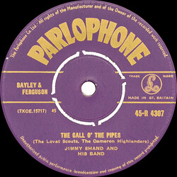 Jimmy Shand And His Band The Call O' The Pipes / Robertson's Rant USED VINYL 7INCH SINGLE