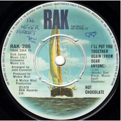 Hot Chocolate I'll Put You Together Again (From Dear Anyone) USED VINYL 7INCH 45 RPM SINGLE