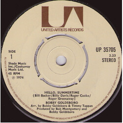 Bobby Goldsboro Hello, Summertime USED VINYL 7INCH SINGLE