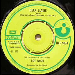 Roy Wood Dear Elaine VINYL 7" USED