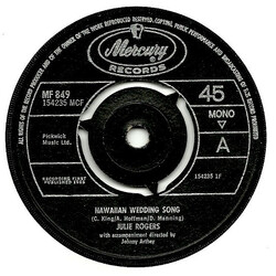 Julie Rogers Hawaiian Wedding Song USED VINYL 7INCH 45 RPM SINGLE MONO