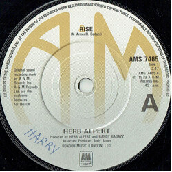 Herb Alpert Rise USED VINYL 7INCH 45 RPM SINGLE